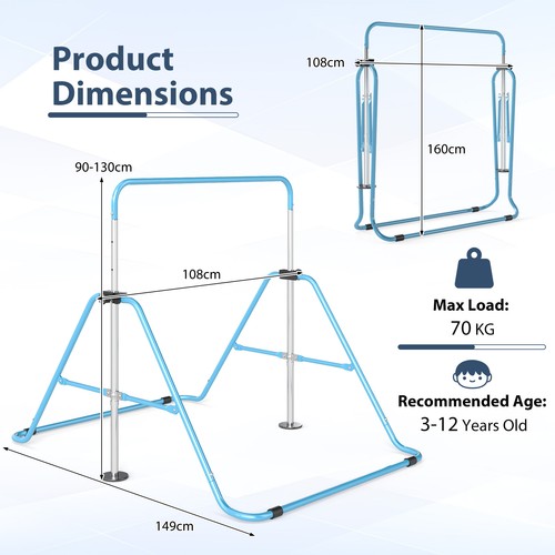 Folding adjustable gymnastics - adjustable,