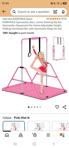 Kids gymnastics bars - bars, pink