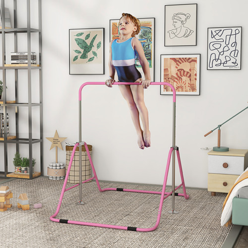 Homcom kids gymnastic bar with - gymnastic,