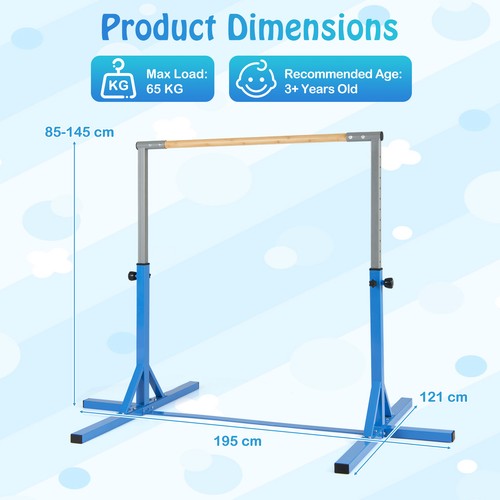 Adjustable gymnastics bar - bar, for