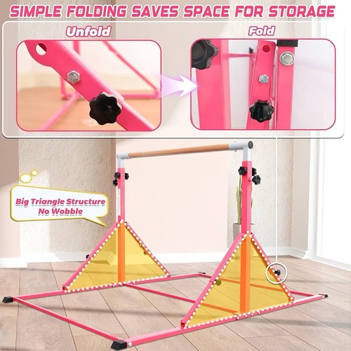 Foldable gymnastic bar - foldable,