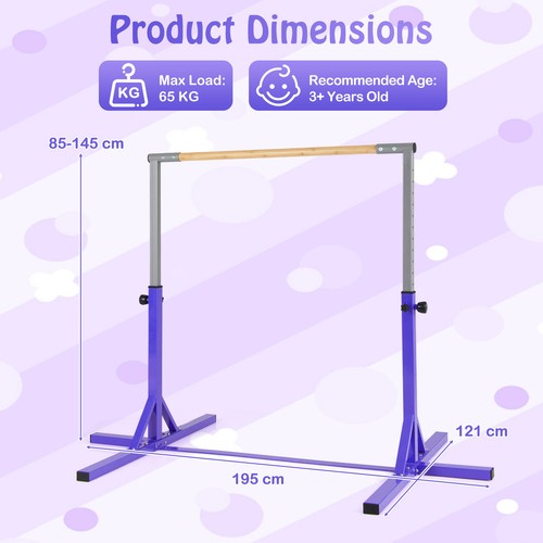 Adjustable gymnastics bar for - adjustable,